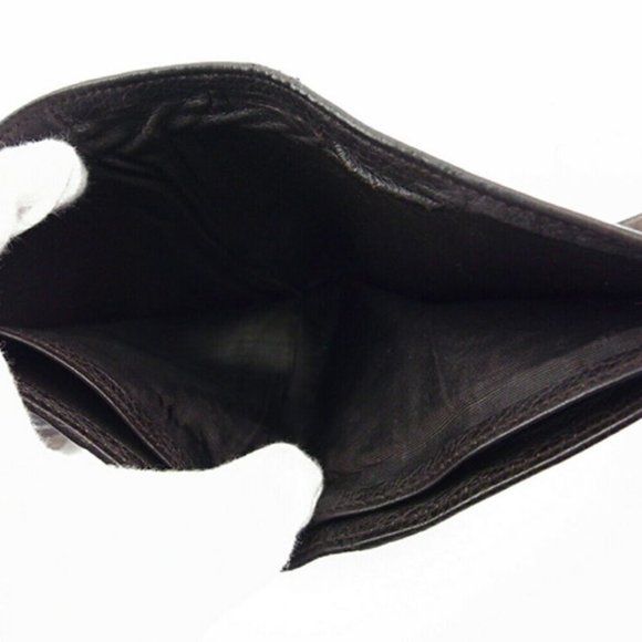 GUCCI two-fold wallet GG canvas beige canvas �~ leather used Authentic - Picture 6 of 9